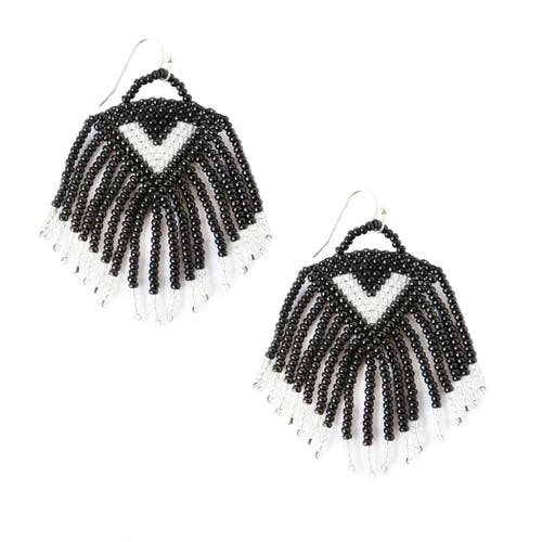 Fosterie Black & Silver Earrings In Multi