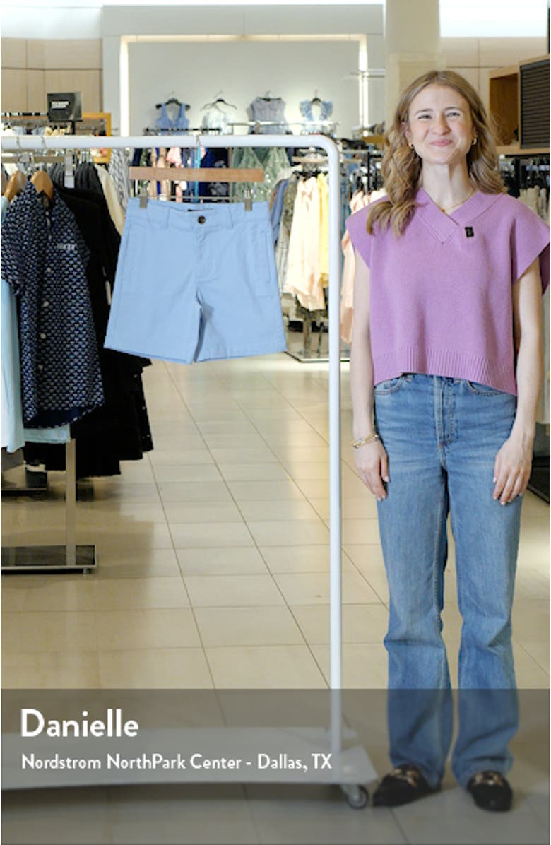 Kids' Solid Stretch Cotton Shorts, sales video thumbnail