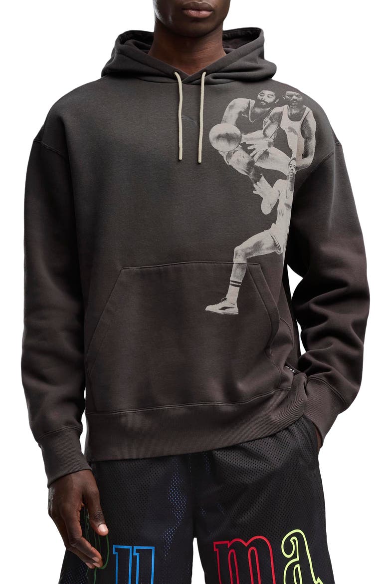 Memory Lane Cotton Fleece Hoodie, Main, color, PUMA BLACK