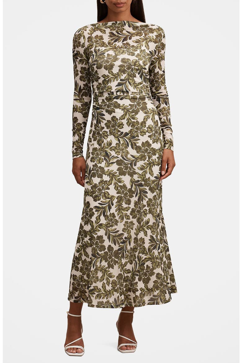 Georgia Print Long Sleeve Maxi Dress, Main, color, DARK REI FLORAL