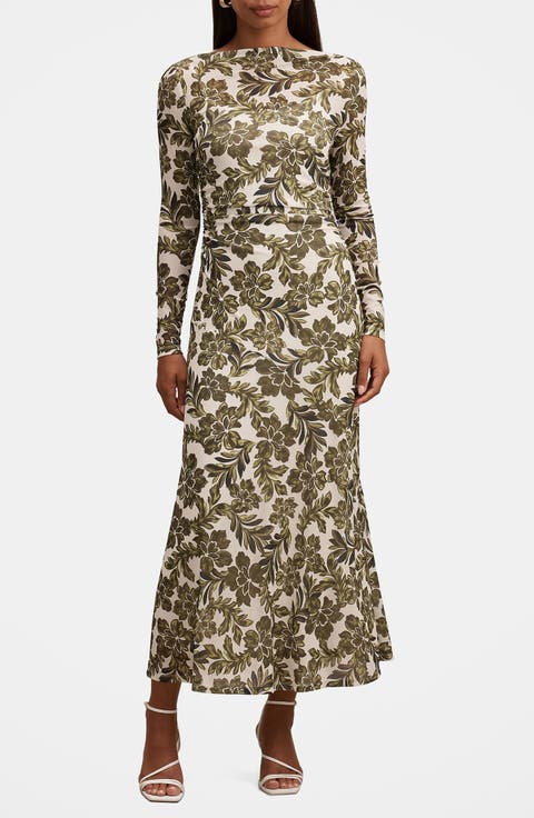 Georgia Print Long Sleeve Maxi Dress
