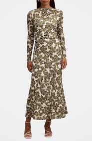 Ever New Georgia Print Long Sleeve Maxi Dress