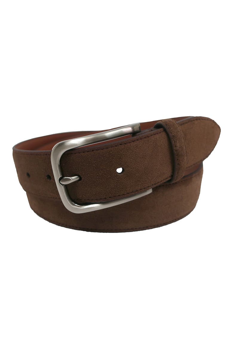 Suede Belt, Main, color, BROWN