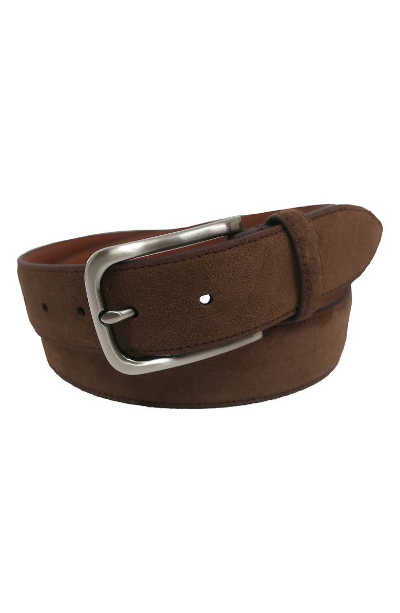 BOCONI Suede Belt, Main, color, Brown