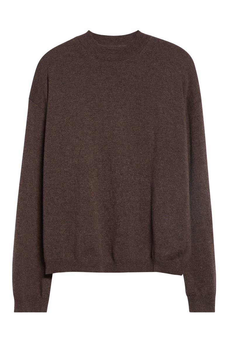 The Boxy Mockneck Cashmere Sweater, Alternate, color, TAUPE