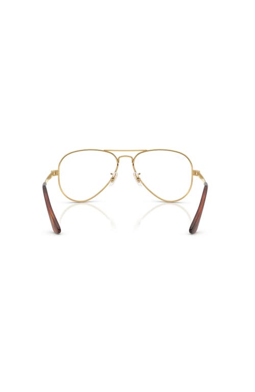 Ray Ban Ray-ban 58mm Pilot Optical Glasses In Gold