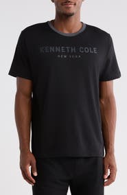Kenneth Cole Logo Embossed Ringer Tee