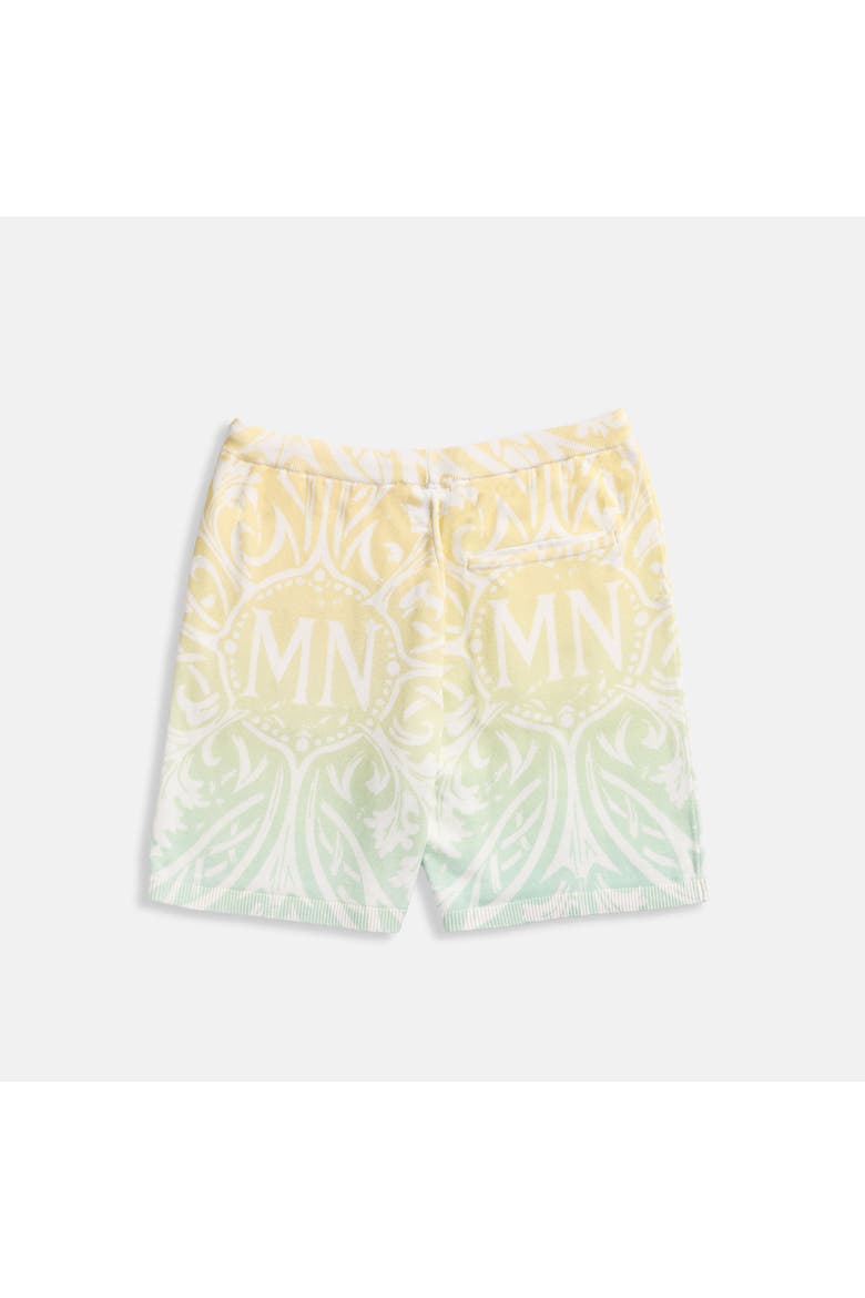 Knit Monogram Shorts, Alternate, color, Citron Ombre