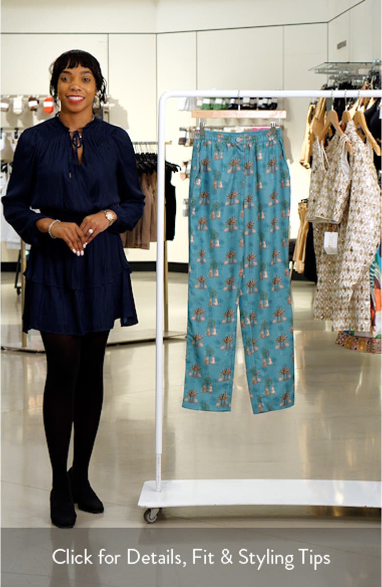 Print Straight Leg Pants, sales video thumbnail
