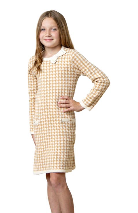 Girls' Bow Sweater Dress, Kids