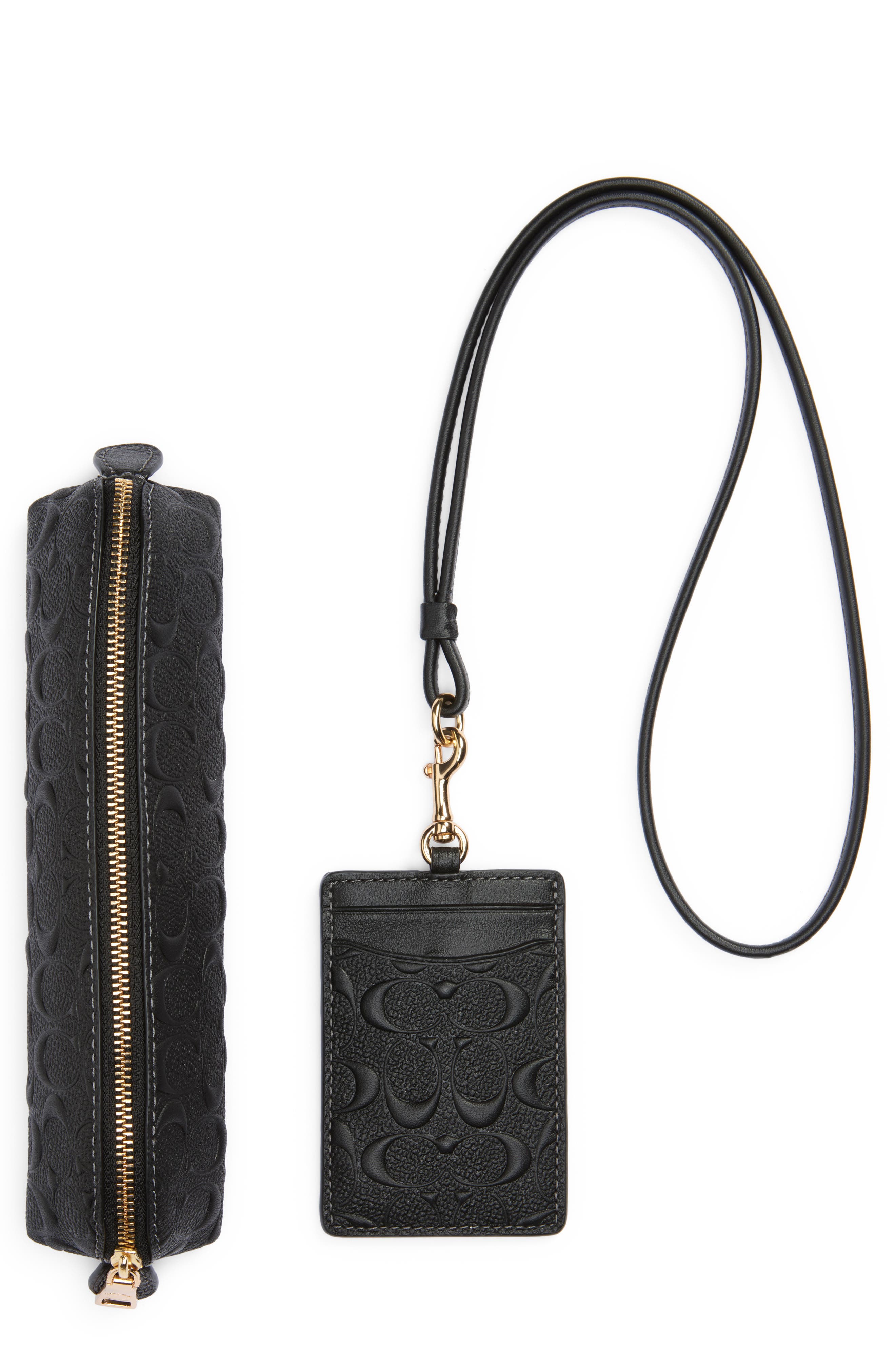 COACH Lanyard & Pencil Case Set, Main, color, 