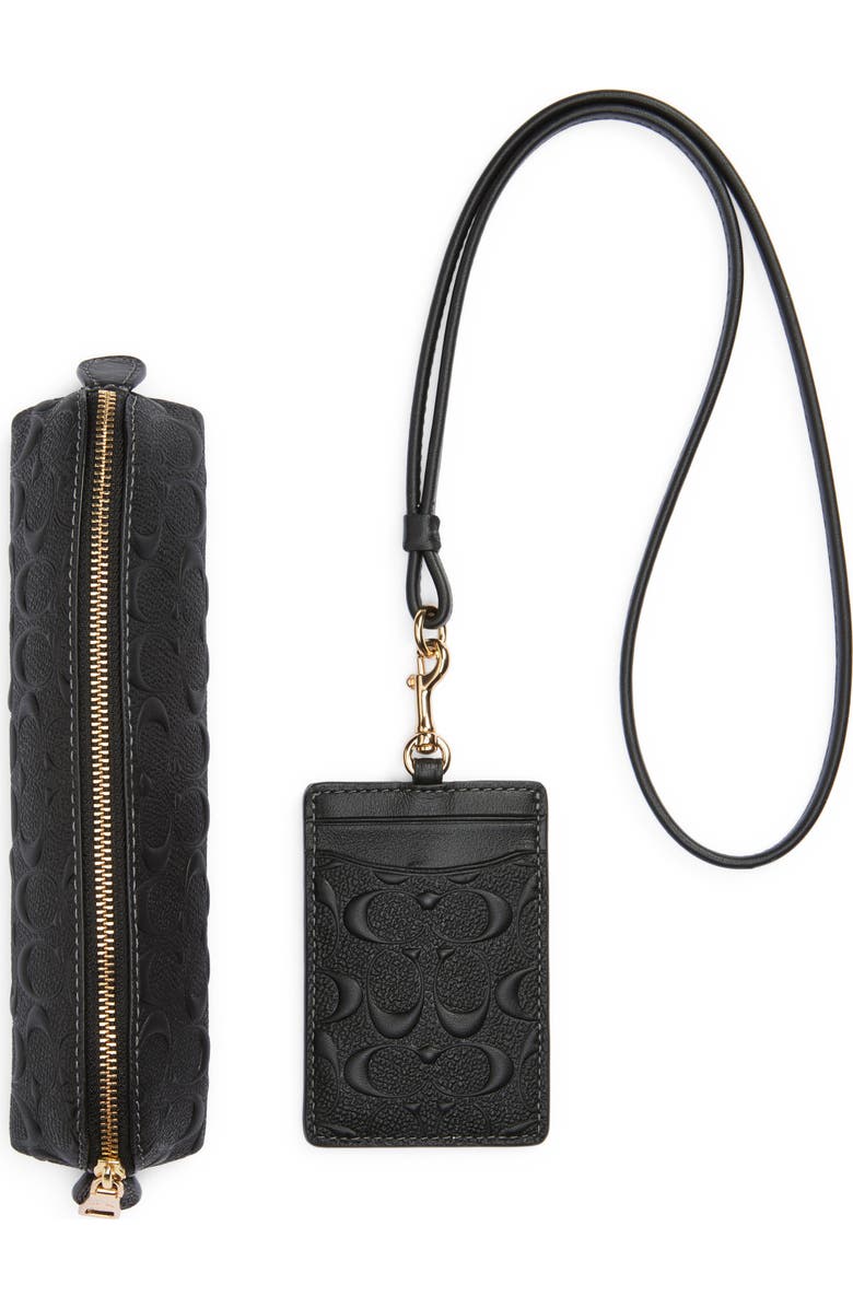 COACH Lanyard & Pencil Case Set, Main, color,