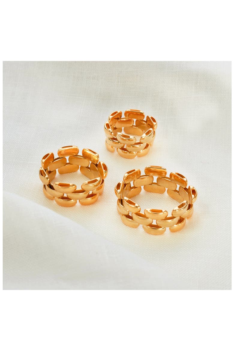 Heirloom Woven Chain Ring, Alternate, color, 18CT GOLD ON STERLING SILVER