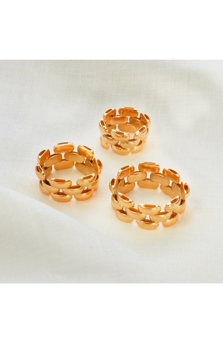 Monica Vinader Heirloom Woven Chain Ring, Alternate, color, 18Ct Gold On Sterling Silver