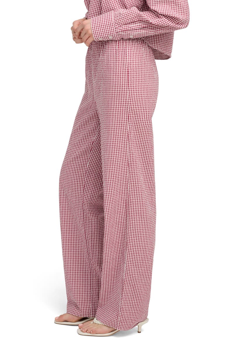Favorite Daughter The Everything Straight Leg Pants, Alternate, color, Raspberry/ White