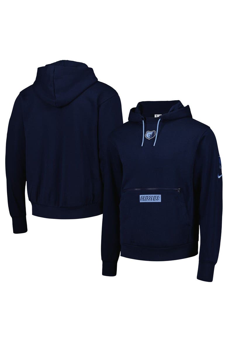 Men's Nike Navy Memphis Grizzlies Courtside Heavyweight Pullover Hoodie, Main, color, Navy