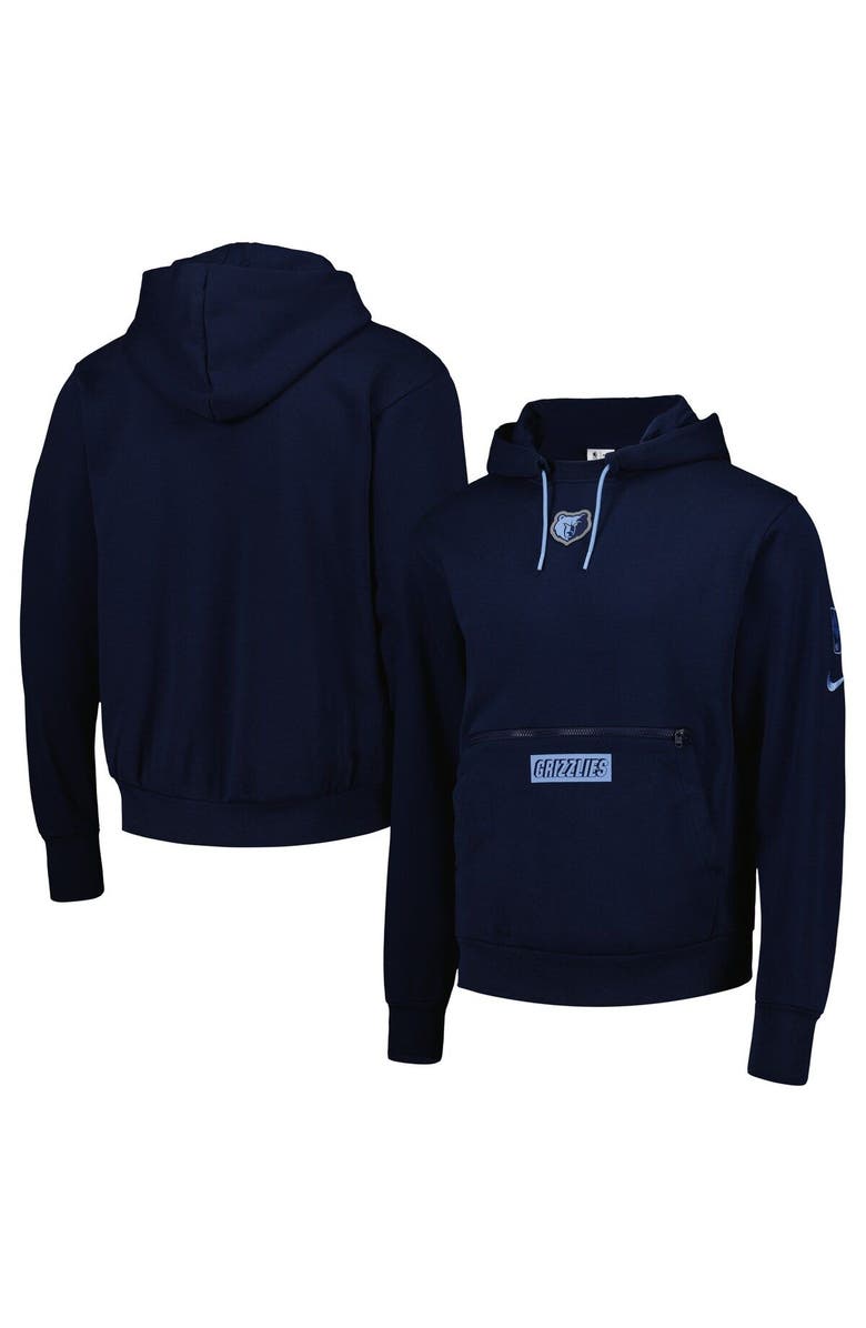 Nike Men's Nike Navy Memphis Grizzlies Courtside Heavyweight Pullover Hoodie, Main, color, Navy
