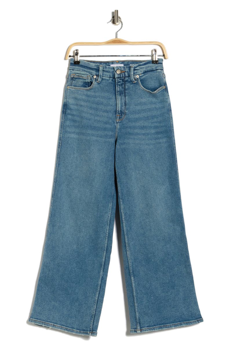 Good American Good Skate Wide Crop Jeans, Alternate, color, Blue541