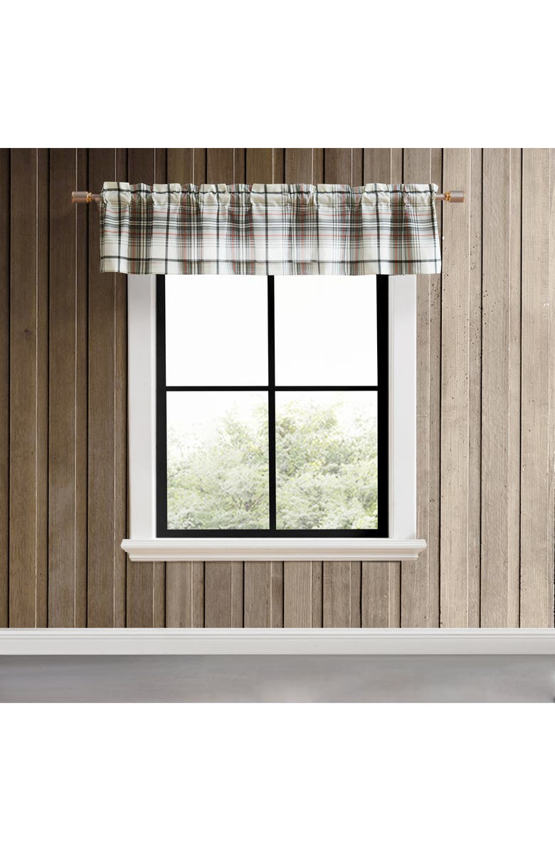 Eddie Bauer Alder Plaid Pole Top Valance Curtain, Alternate, color, 