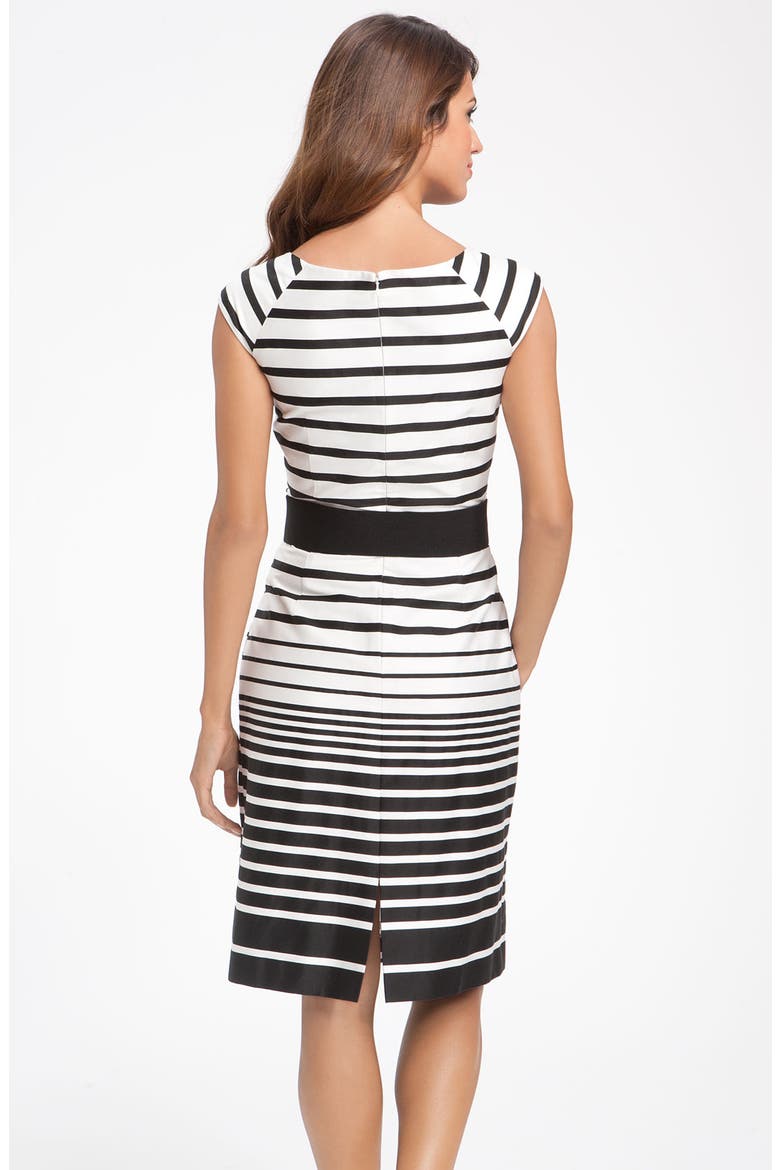 by Arthur S. Levine Stripe Cotton Dress, Alternate, color, BLACK/ WHITE