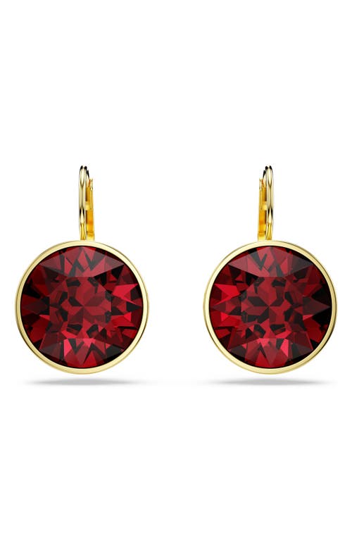 Swarovski Bella Crystal Gold-plated Drop Earrings In Red