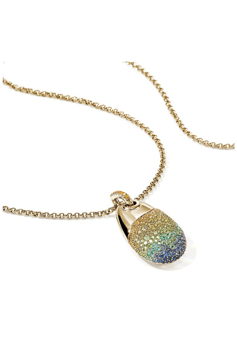 Artisan Series 18k Gold Multi-Stone Pebble Pendant Necklace, Alternate, color, GOLD