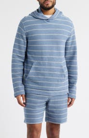 Faherty Whitewater Stripe Organic Cotton Blend Hoodie