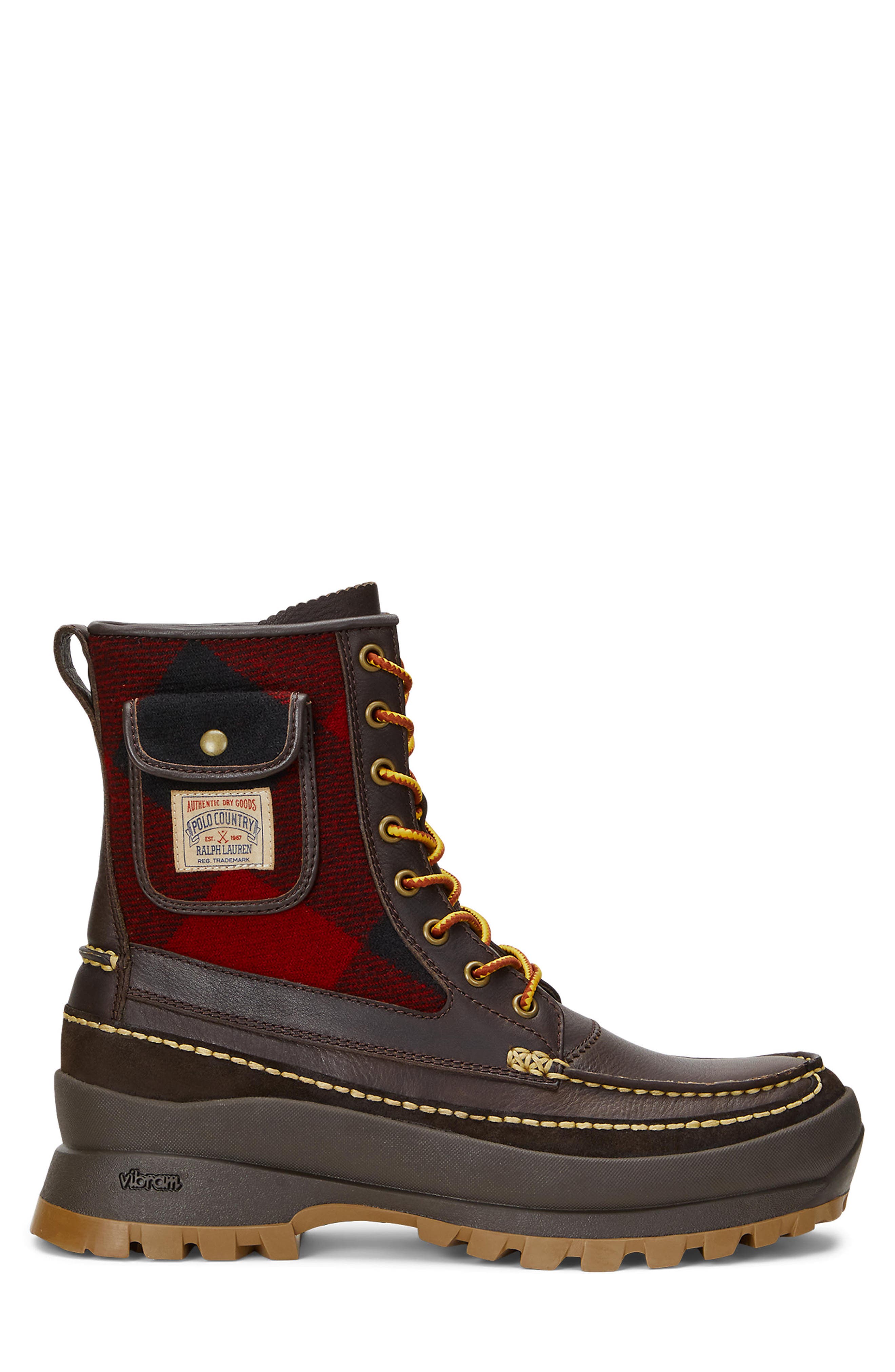 Polo Ralph Lauren Lug Sole Leather Boot, Alternate, color, 