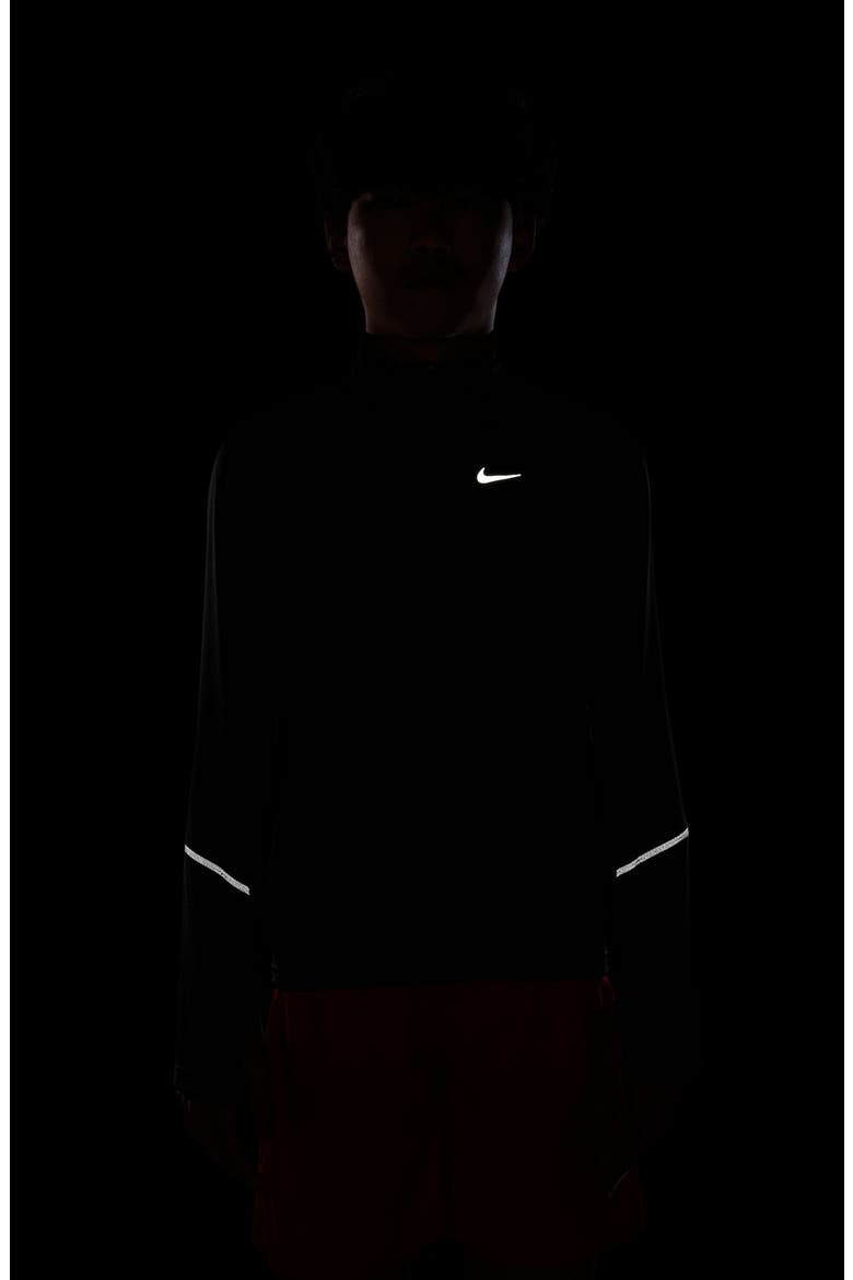 Kids' Dri-FIT Half Zip Top, Alternate, color, BLACK/ REFLECTIVE SILVER
