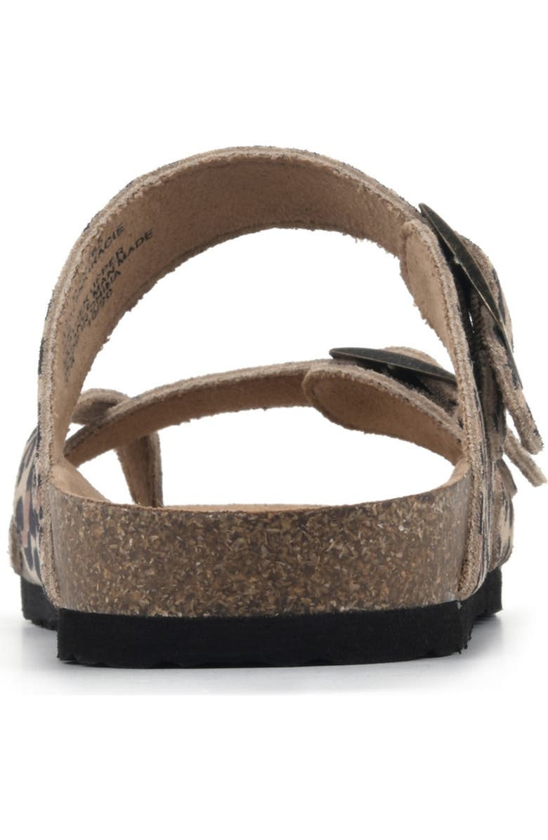 White Mountain Footwear Gracie Double Buckle Sandal, Alternate, color, Natural/E-Print/Leather