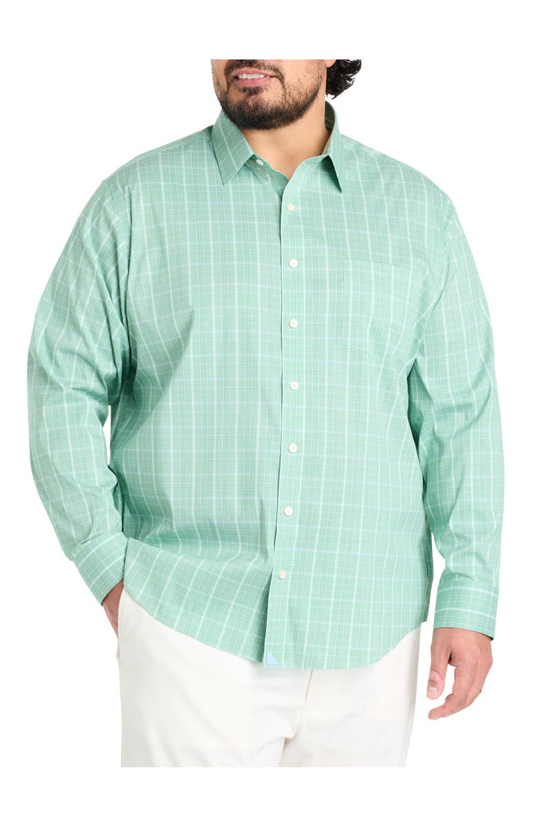 Untuckit Fit by Dxl Big & Tall Claremont Performance CottonTek Sport Shirt, Alternate, color, Green