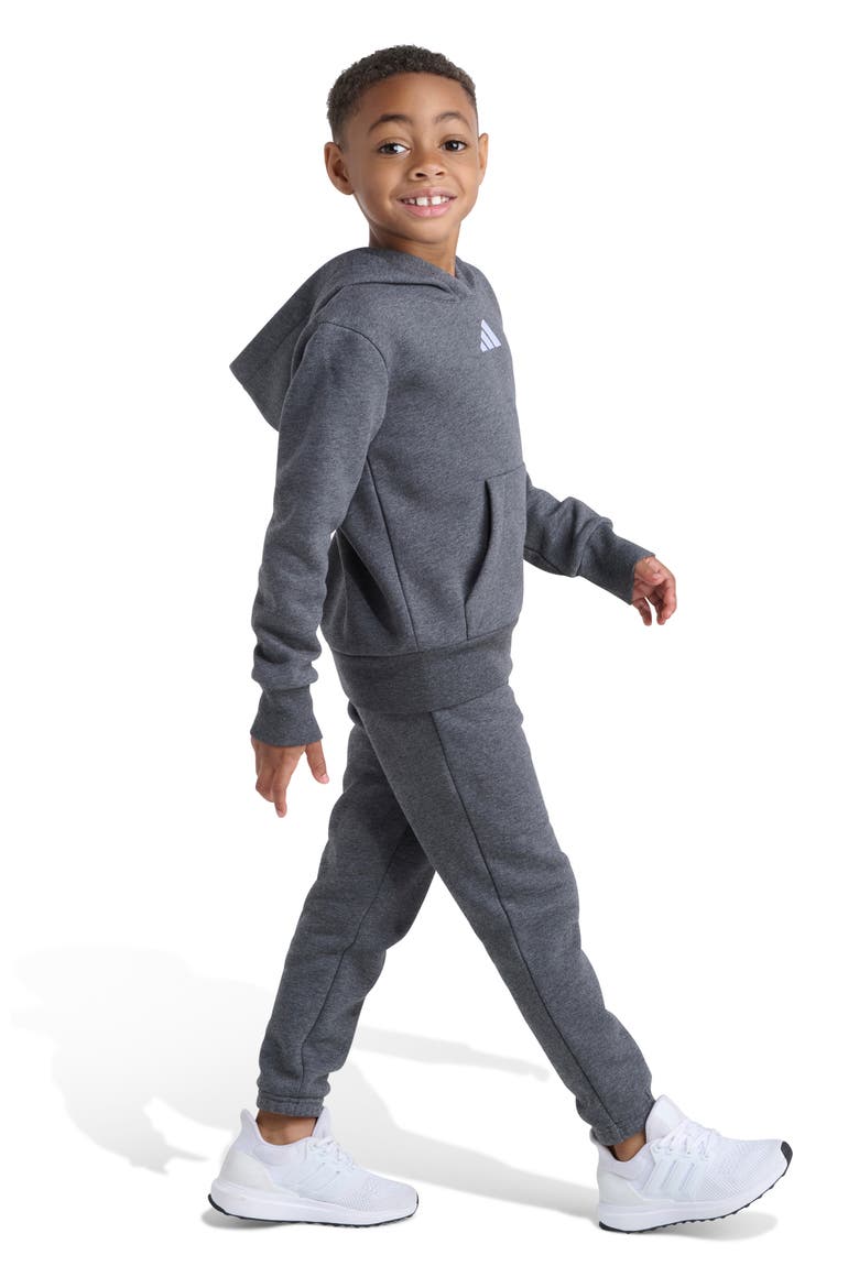 Kids' Fleece Hoodie & Sweatpants Set, Alternate, color, DARK HEATHER