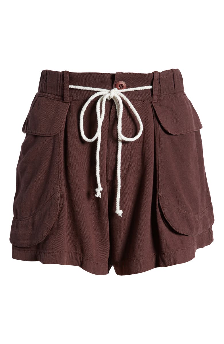 Free People Off Shore Tie Waist Utility Shorts, Alternate, color, 