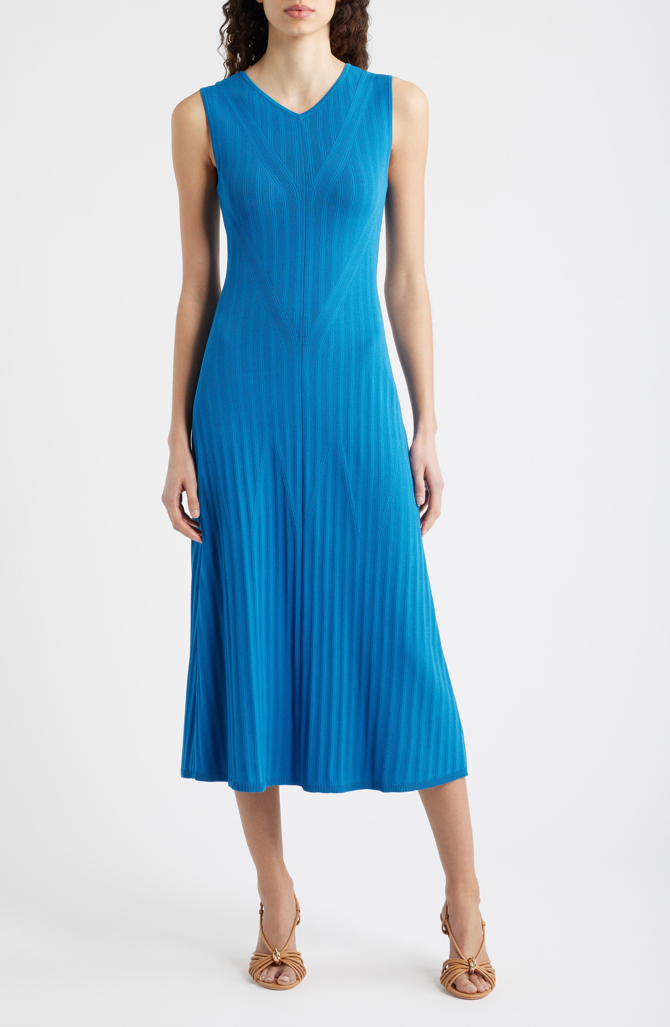 Elie Tahari The Lori Sleeveless Sweater Midi Dress