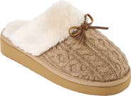 Minnetonka Flurry Faux Fur Trim Scuff Slipper