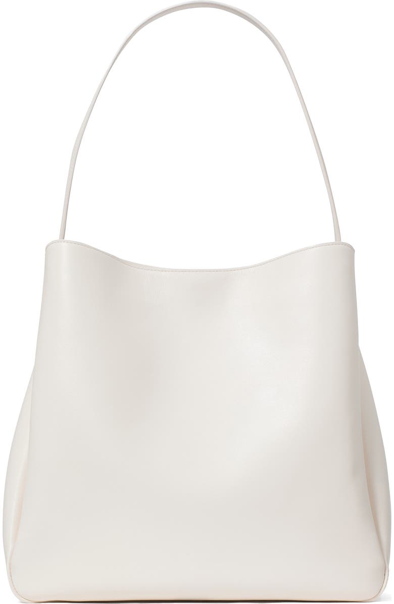 Kate Spade New York large grace leather shoulder bag, Alternate, color, Cream