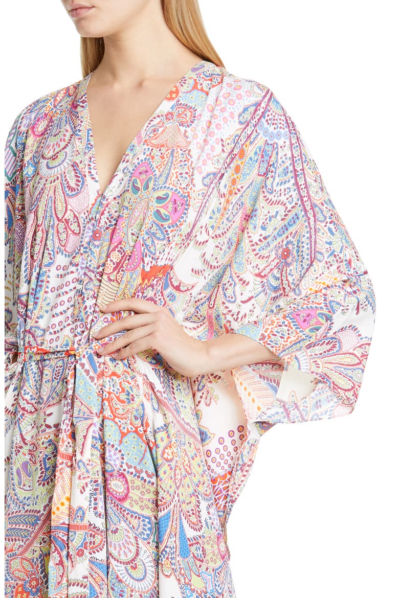 Paisley Cover-Up Caftan, Alternate, color, MULTI
