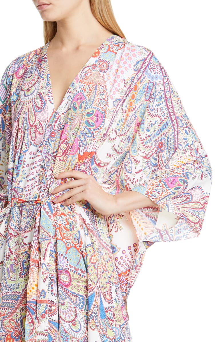 Etro Paisley Cover-Up Caftan, Alternate, color,