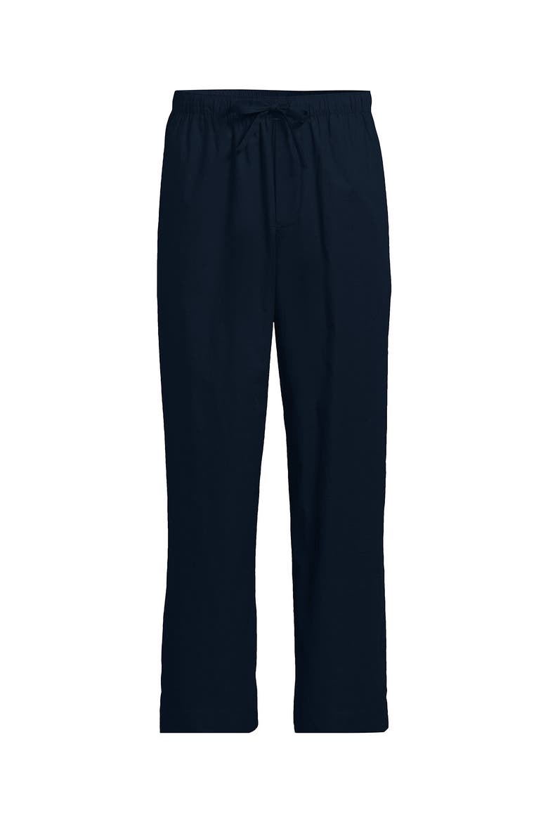Poplin Pajama Pants, Alternate, color, Radiant Navy