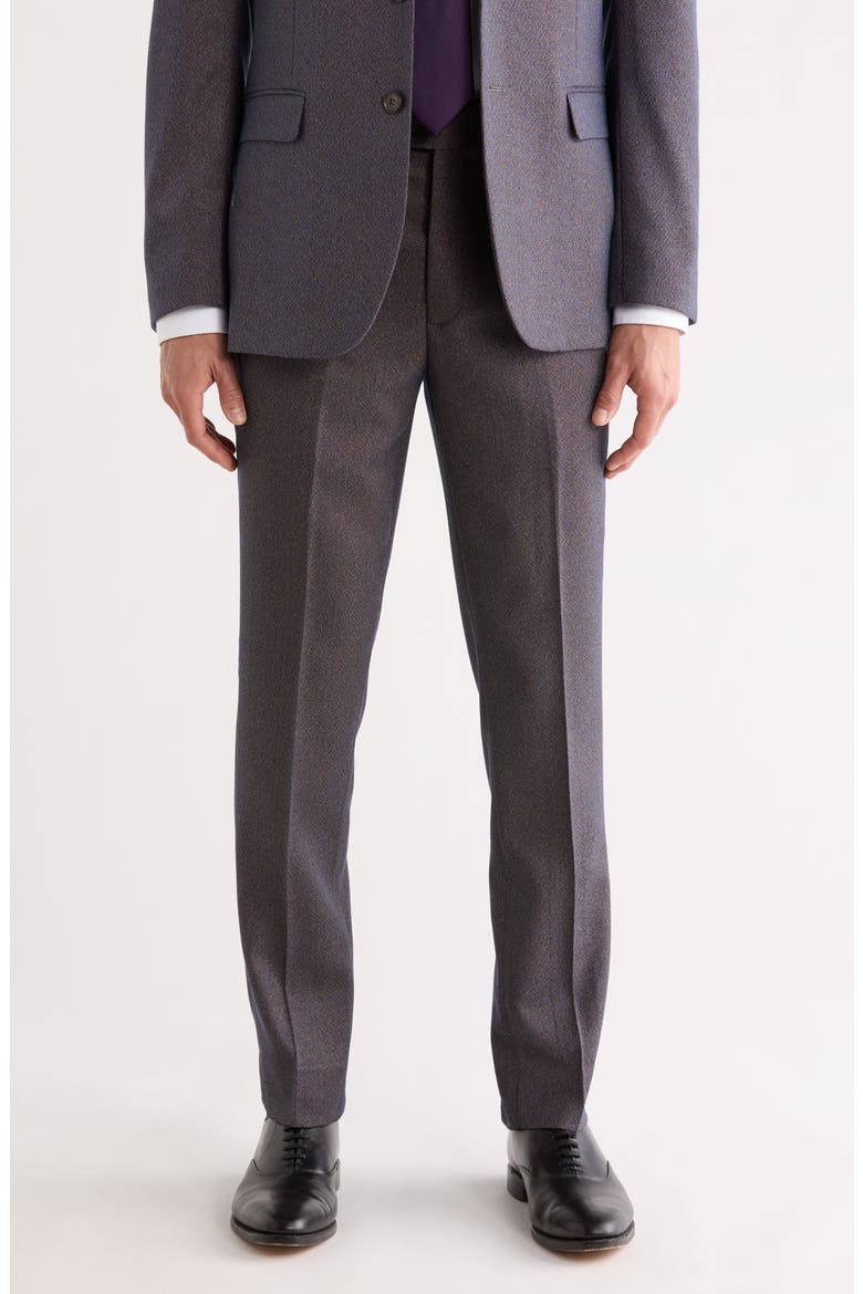 Slim Fit Dress Pants, Main, color, BROWN