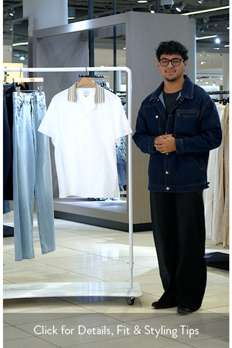 Senna Ribbed Collar Cotton Camp Shirt video