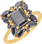 YS GEMS Black Onyx Cluster Ring