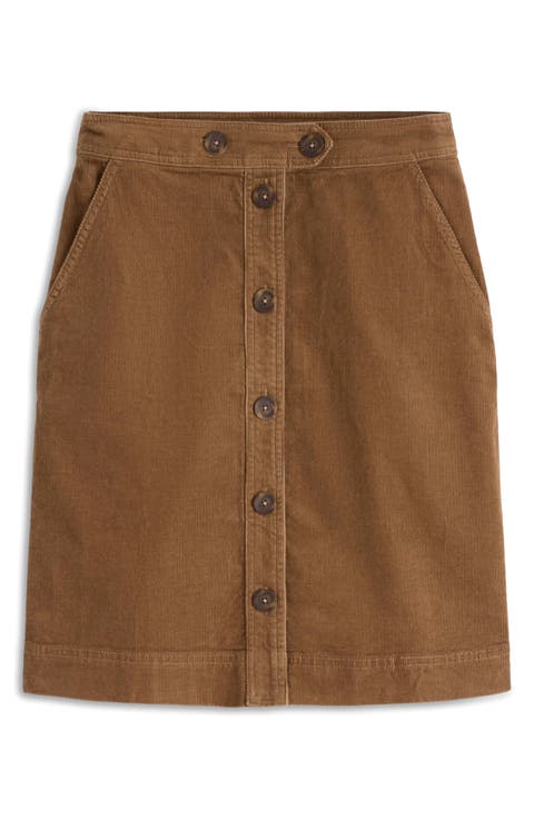 Celia Stretch Cotton Corduroy Skirt