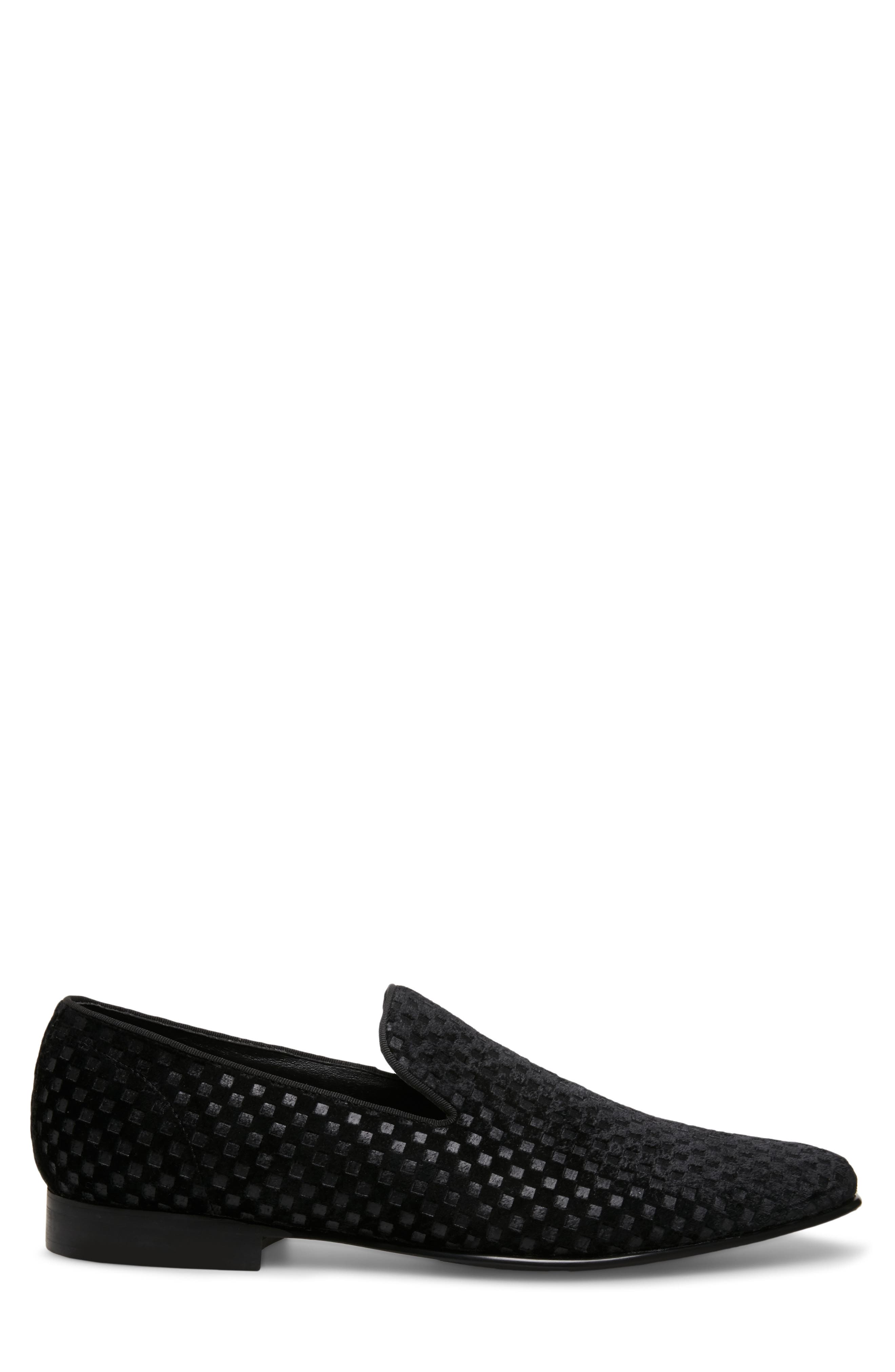 Steve Madden Lifted Smoking Slipper, Alternate, color, Black Vel