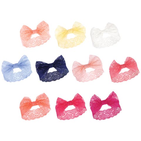 10Pk Lace Headbands (Baby)