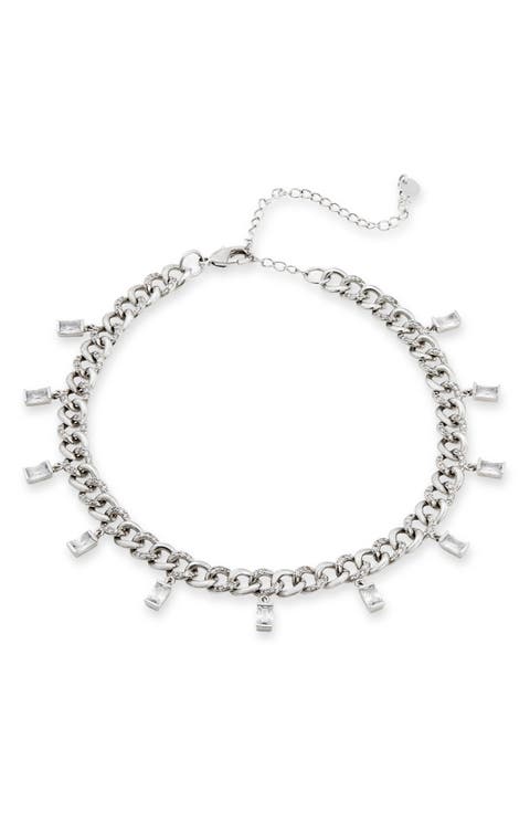 Curb Chain Fringe Necklace