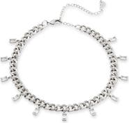 SAVVY CIE JEWELS Curb Chain Fringe Necklace