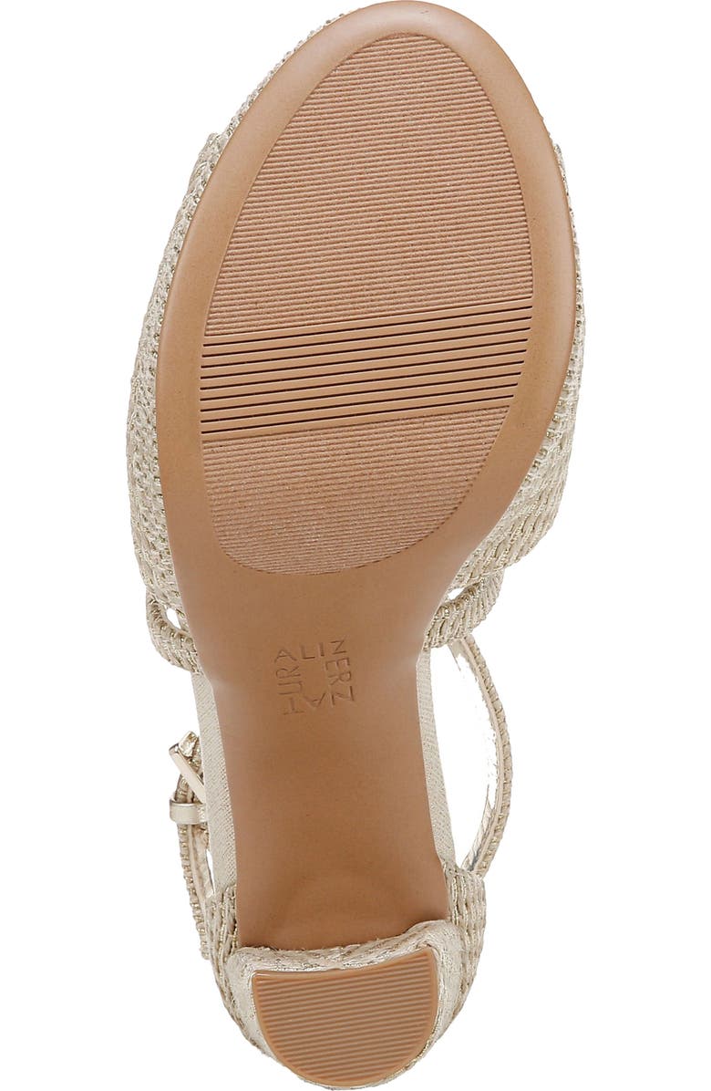 Naturalizer Melody Platform Sandal, Alternate, color, Natural/ Gold