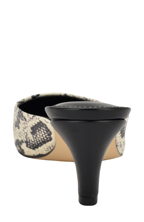 Calvin Klein Kalyn Pointed Toe Kitten Heel Mule In Black/ivory