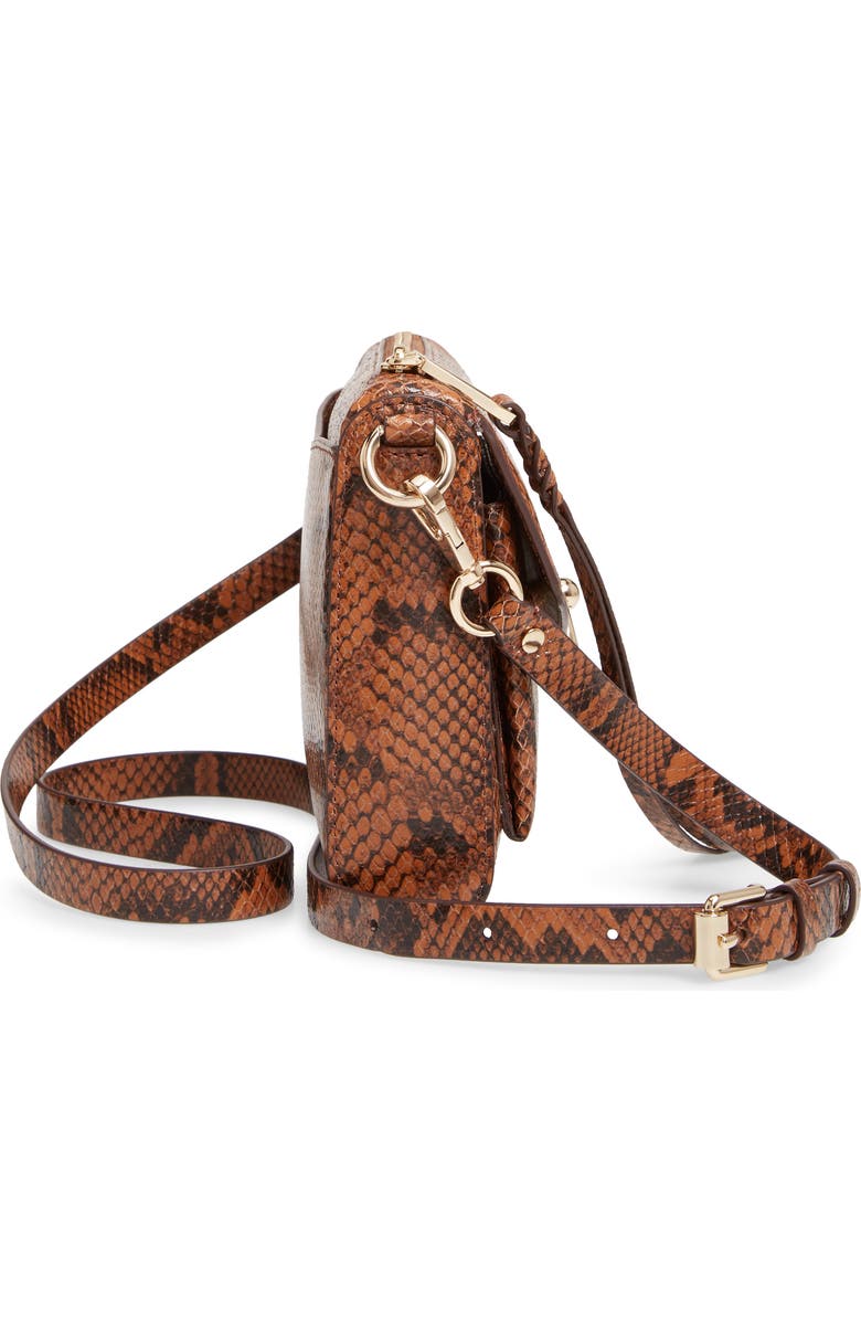 Rebecca Minkoff Jean Mac Snake Embossed Leather Convertible Crossbody Bag, Alternate, color,